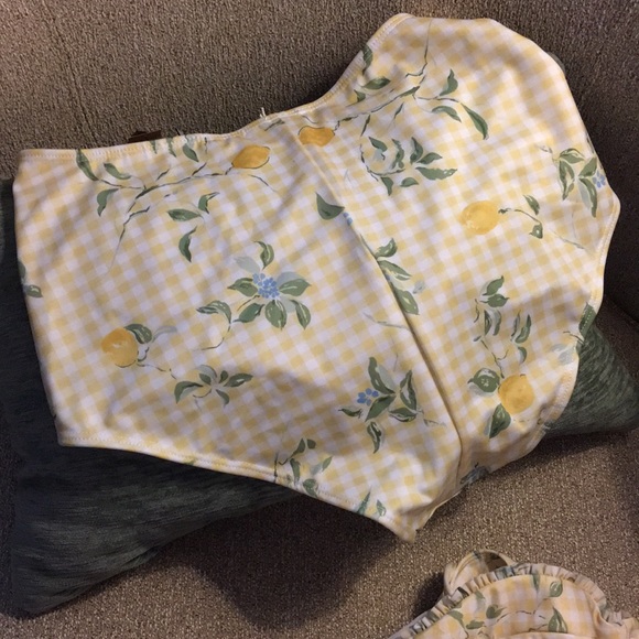 NWT Reformation Lemon Pomme Bustier Ruffle Bikini - Picture 7 of 10